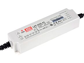Zasilacz impulsowy do diod LED 60,06W 42VDC 1,43A 90÷305VAC IP67 Zasilacz impulsowy do diod LED 60,06W 42VDC 1,43A 90÷305VAC IP67