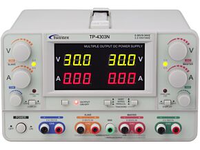 Zasilacz laboratoryjny TWINTEX Kanały:4 0÷30VDC 0÷30VDC 2,2÷15VDC Zasilacz laboratoryjny TWINTEX Kanały:4 0÷30VDC 0÷30VDC 2,2÷15VDC