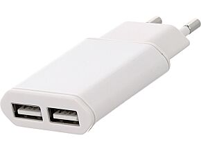 Zasilacz impulsowy 5VDC 2,1A GOOBAY USB x2 10,5W Zasilacz impulsowy 5VDC 2,1A GOOBAY USB x2 10,5W