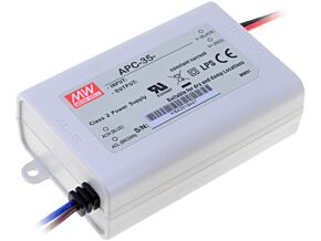 Zasilacz impulsowy do diod LED 34W 11÷33VDC 1050mA 90÷264VAC Zasilacz impulsowy do diod LED 34W 11÷33VDC 1050mA 90÷264VAC