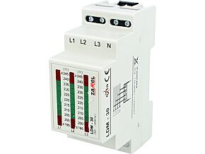 Moduł ZAMEL wskaźnik napięcia 3x230V AC 50/60Hz Montaż DIN IP20 Moduł ZAMEL wskaźnik napięcia 3x230V AC 50/60Hz Montaż DIN IP20
