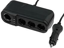 Rozgałęźnik x4 gniazdo zapalniczki samochodowej 12V z testerem napięcia Rozgałęźnik x4 gniazdo zapalniczki samochodowej 12V z testerem napięcia