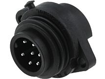 Złącze okrągłe C016 Amphenol gniazdo 7PIN męskie lutowanie srebrzony