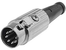 Wtyk DIN 7pin 270° męski prosty DELTRON na przewód Wtyk DIN 7pin 270° męski prosty DELTRON na przewód