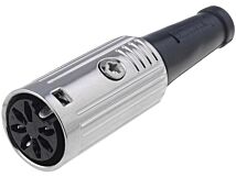 Wtyk DIN 7pin 270° żeński prosty DELTRON na przewód