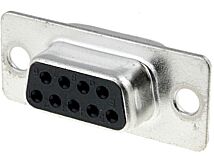 Gniazdo D-Sub do wlutowania przewodów 9pin Amphenol Gniazdo D-Sub do wlutowania przewodów 9pin Amphenol