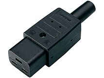 Wtyk IEC 60320 żeński prosty 16A wersja C19 (J) na przewód Wtyk IEC 60320 żeński prosty 16A wersja C19 (J) na przewód