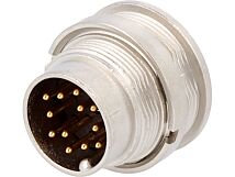 Gnizado M16 męskie na panel, nakrętka od przodu, skręcane IP40 12pin Gnizado M16 męskie na panel, nakrętka od przodu, skręcane IP40 12pin