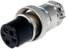 Wtyk żeński mikrofonowy 5PIN na przewód prosty