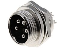 Gniazdo męskie mikrofonowe 5PIN na panel