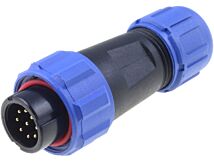 Złącze okrągłe WEIPU wtyk SP13 męski 9PIN IP68 125V na przewód Złącze okrągłe WEIPU wtyk SP13 męski 9PIN IP68 125V na przewód