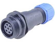 Złącze okrągłe WEIPU wtyk SP13 żeński 7PIN IP68 125V na przewód