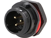 Gniazdo męskie WEIPU SP13 3PIN IP68 13A lutowanie 250V na panel