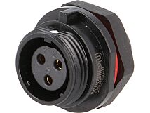 Gniazdo żeńskie WEIPU SP13 3PIN IP68 13A lutowanie 250V na panel