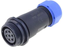 Złącze okrągłe WEIPU wtyk SP21 żeński 7PIN IP68 500V na przewód