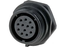 Gniazdo żeńskie WEIPU SP21 12PIN IP68 lutowanie 400V na panel