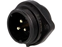 Gniazdo męskie SP21 3PIN IP68 500V na panel, zacisk śrubowy