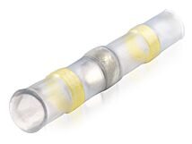 Motocyklowy łącznik termokurczliwy z tuleją cynową żółty 5,8mm
