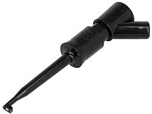 Chwytak pomiarowy haczykowy 6A 60VDC czarny Pokrycie: złocony