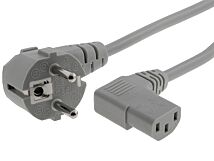 Kabel sieciowy 2,5m do komputera szary kątowy Kabel sieciowy 2,5m do komputera szary kątowy