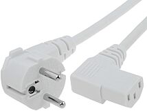 Kabel sieciowy 2,5m do komputera biały kątowy Kabel sieciowy 2,5m do komputera biały kątowy