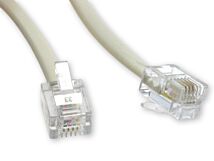 Kabel telefoniczny WW 4c/6p (RJ11) 20m biały Kabel telefoniczny WW 4c/6p (RJ11) 20m biały