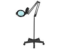 Lupa podświetlana z podstawą 36LED SMD 5 dioptrii fi125mm czarna