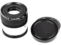 Lupa stołowa o powiększeniu x10 fi19mm ze skalą liniową i regulacją ostrości Lupa stołowa o powiększeniu x10 fi19mm ze skalą liniową i regulacją ostrości