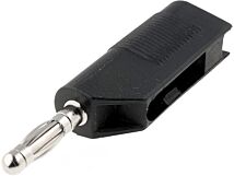 Wtyk bananowy 4mm skręcany 10A czarny Wtyk bananowy 4mm skręcany 10A czarny