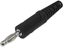 Wtyk bananowy 4mm skręcany 32A czarny Wtyk bananowy 4mm skręcany 32A czarny