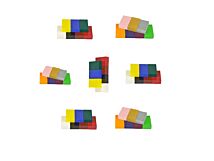 Zestaw 7 kolorowych bloków woskowych do ozdabiania świec