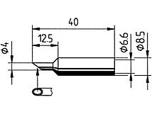 Grot kopytko, specjalny 4mm do stacji ERSA-RDS80