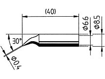 Grot zagięta szpilka 0,4mm do stacji ERSA-RDS80