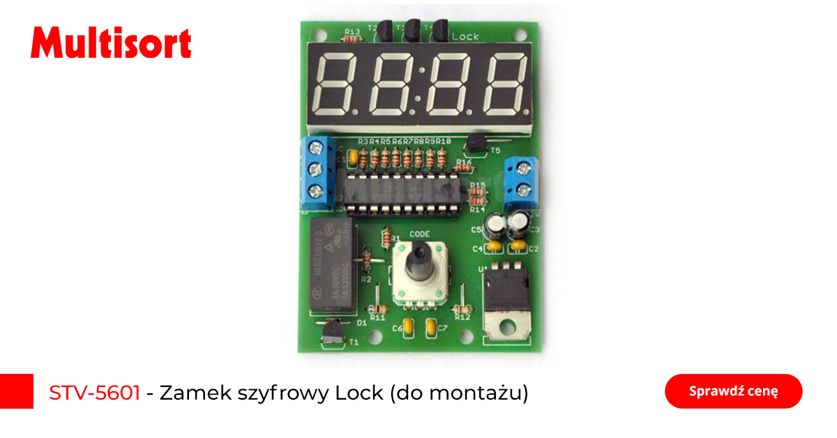 Prezent dla elektronika, zamek szyfrowy Lock (do montażu)